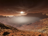 The Sun Sets over the Eberswalde Region of Mars
