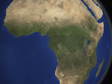Earth Showing Landcover over Africa