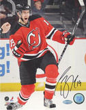 Travis Zajac Autographed Goal Celebration Photograph