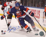 Kyle Okposo Autographed New York Islanders Behind the Net Photograph