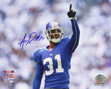 Aaron Ross Autographed Pointing vs Cowboys in Divisional Playoffs Photograph