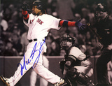 Manny Ramirez Autographed Sepia Tone Home Run vs Yankees Photograph