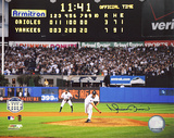 Mariano Rivera Autographed Final Pitch at Yankee Stadium Scoreboard Photograph