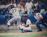 Derek Jeter Autographed At Bat Minor League 27 Horizontal Photograph
