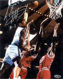 John Starks Autographed Close up Dunk