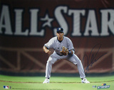 Alex Rodriguez Fielding w All Star in Background Horizontal Photo MLB Auth