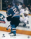 Jeremy Roenick Autographed Checking Stephane Robidas Vertical Photograph