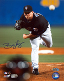 Billy Wagner Autographed Away Pitching vs Atlanta Photograph