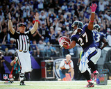 Ray Rice Autographed Touchdown Celebration vs Broncos Horizontal Photograph