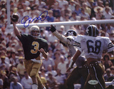 Joe Montana Autographed Notre Dame Passing Photograph