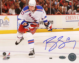 Brandon Dubinsky Autographed White Jersey Slap Shot Photograph