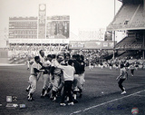 Ken Regan Autographed Yogi Berra Celebration w/ Team B&W Horizontal Photograph