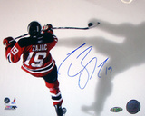 Travis Zajac Autographed Overhead Skating Photograph