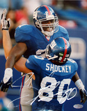 Jeremy Shockey Celebrating with Tiki Autographed Photo (Hand Signed Collectable)