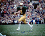 Joe Montana Autographed Notre Dame Scrambling Photograph