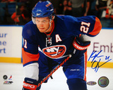 Kyle Okposo Autographed New York Islanders Blue JerseyPhotograph