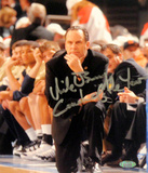 Mike Brey Autographed "Coach of the Year" On His Knees On The Sidelines Signed Vertical Photo by Ph