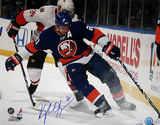 Kyle Okposo Autographed New York Islanders Behind the Net Photograph