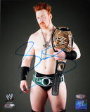 Sheamus Autograhped Holding WWE Belt Photograph