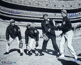 Art Shamsky And Bud Harrelson Dual Autographed NY Mets Tossing Ball Horizontal Photograph