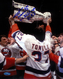 John Tonelli Autographed With Cup Photograph