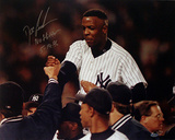 Dwight Gooden Autographed 'No Hitter 5-14-96' Yankees No Hitter Carry-Off Horizontal Photograph