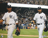 Alex Rodriguez And Derek Jeter Dual Autographed 2008 Walking Off The Field w/ Derek Jeter Horizonta