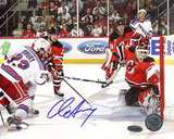 Chris Drury Autographed Game Tying Goal vs Devils Photograph