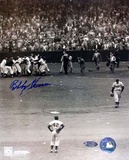 Bobby Thomson Autographed Photograph with Jackie Robinson