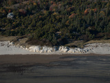 Aerial of a Rocky Maine Beach