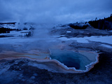 Steam Rising from a Geyser in Yellowstone National Park