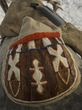 A Crafted Reindeer-Hide Satchel on a Komi Reindeer Herder's Sled
