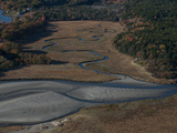 A Creek Meandering to Small Point Beach  in Phipsburg  Maine
