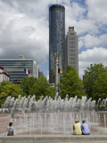 People Watching the Interactive Fountains at Centennial Olympic Park
