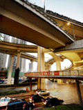 The Overlapping Lanes of the Yan'An Elevated Highway in Shanghai
