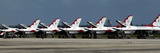 F-16 Fighting Falcons Parked on an Airfield