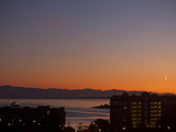 Sunset over the Mountains and Harbor of Victoria