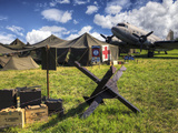 Replica WWII Army Airfield with DC-3 Plane  Medic Tent and Munitions