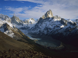 Cerro Torre (Left) and Fitzroy  from Loma Del Pueque Umbado  Los Glaciares Nat'l Park  Argentina