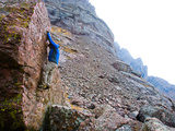 A Climber Practices While Waiting for the Weather to Improve