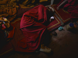A Monk Resting During Day 2 of the Karsha Gustor Festival
