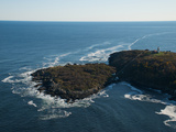 Aerial of the Lighthouse on Seguin Island  Maine