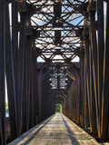 An Old Steel Bridge That Crosses the South Saskatchewan River