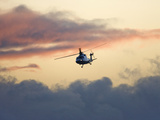A Helicopter Comes in for a Landing