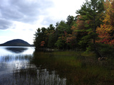 Trees with Fall Foliage Reflected in Eagle Lake