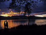 A Couple at Sunset Alongside Lake Banyoles