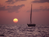 Sailboat Adrift at Sunset  Sri Lanka