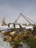 Nomadic Komi Reindeer Herders Assemble Chums over their Belongings