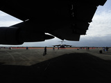A C-17 Globemaster Viewed from under a C-5