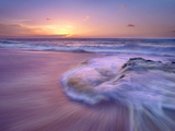 Sandy Beach at Sunset  Oahu  Hawaii